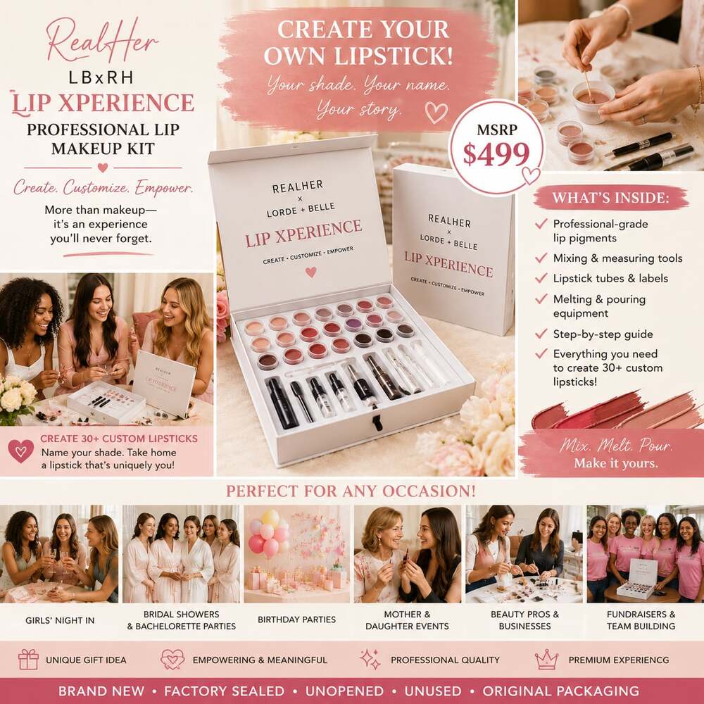 Make your own lipstick. RealHer LBxRH Lip Xperience Professional Lip Makeup Kit